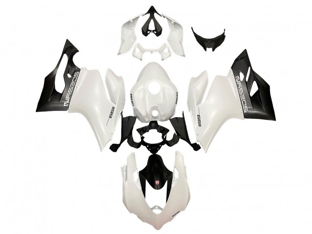 Billige Ducati Panigale 899/1199 Motorrad Verkleidung 2011-2014 - Weiss Schwarz