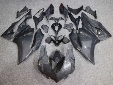 Billige Ducati 959/1299 Motorrad Verkleidung 2015-2020 - Schwarzer Carbonfaser Stil