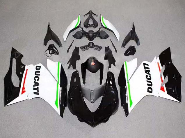 Billige Ducati 1299 Motorrad Verkleidung 2015-2020 - Weiss Rot Grun Glanzendes Schwarz