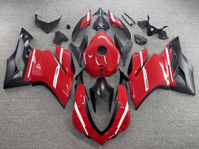 Billige Ducati 959 Motorrad Verkleidung 2015-2020 - Rot Matt Schwarz