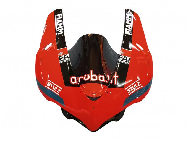 Billige Ducati 959/1299 Motorrad Verkleidung 2015-2020 - Rot Glanzendes Schwarz Fiamm