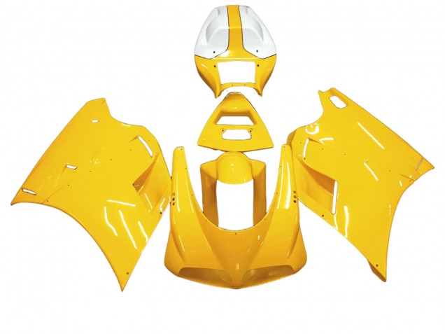 Billige Ducati 748/916/996/998 Motorrad Verkleidung 1993-2005 - Weiss Gelb