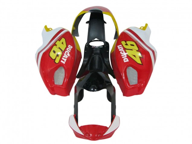 Billige Ducati Monster 696 796 1100 1100S Motorrad Verkleidung 2008-2012 - Weiss Rot Glanzendes Schwarz Gelb 46