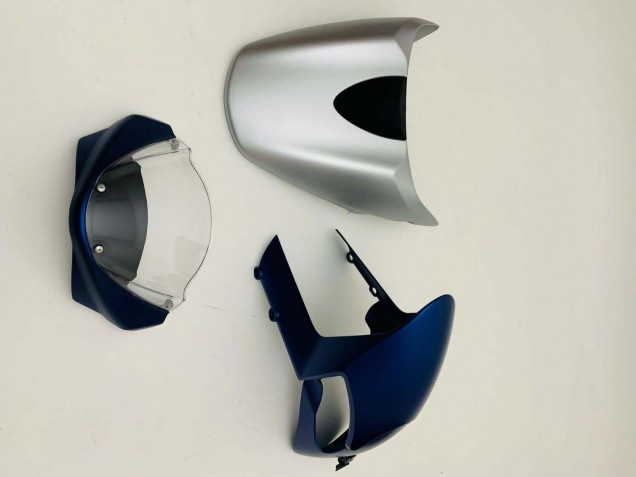 Billige Ducati Monster 696 796 1100 1100S Motorrad Verkleidung 2008-2012 - Dunkel Blau Silber