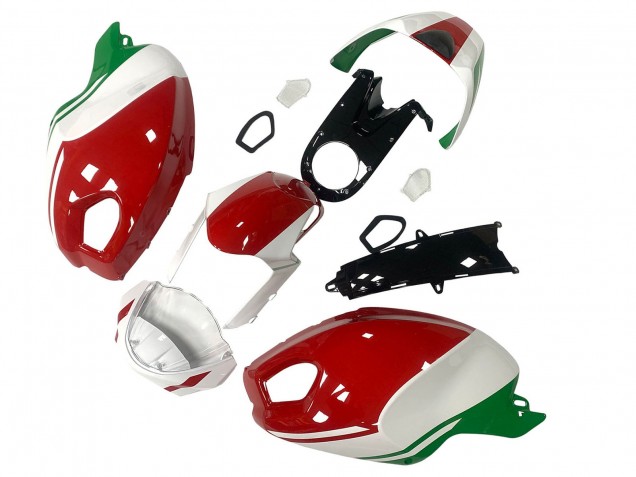 Billige Ducati Monster 696 796 1100 1100S Motorrad Verkleidung 2008-2012 - Weiss Rot Grun