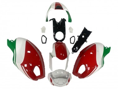 Billige Ducati Monster 696 796 1100 1100S Motorrad Verkleidung 2008-2012 - Weiss Rot Grun