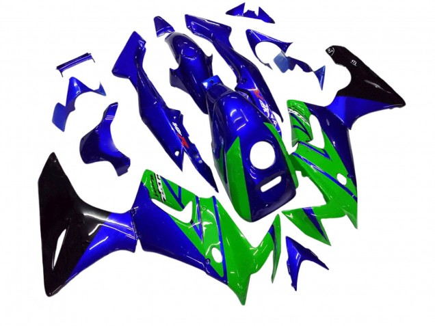 Billige Honda CBR125R Motorrad Verkleidung 2002-2006 - Blau Grun Glanzendes Schwarz