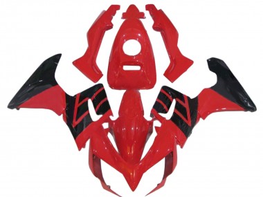Billige Honda CBR125R Motorrad Verkleidung 2002-2006 - Rot Glanzendes Schwarz Streifen