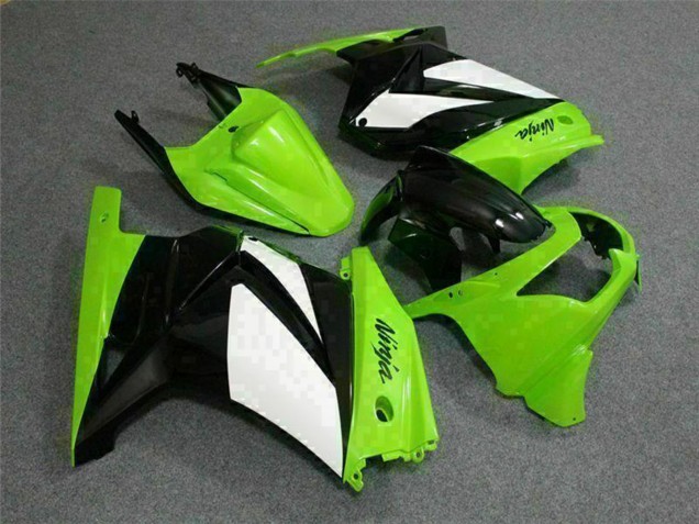 Billige Kawasaki EX250 Motorrad Verkleidung 2008-2012 - Grun Weiss Schwarz
