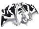 Billige Honda CBR500R Motorrad Verkleidung 2013-2015 - Silber Glanzendes Schwarz