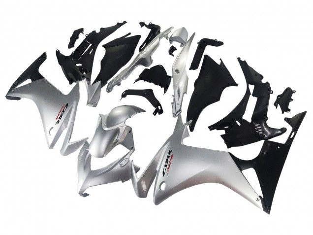 Billige Honda CBR500R Motorrad Verkleidung 2013-2015 - Silber Glanzendes Schwarz