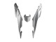 Billige Honda CBR500R Motorrad Verkleidung 2013-2015 - Silber Glanzendes Schwarz