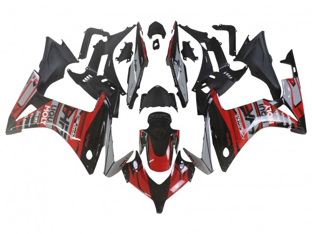 Billige Honda CBR500R Motorrad Verkleidung 2013-2015 - Rot Silber Glanzendes Schwarz