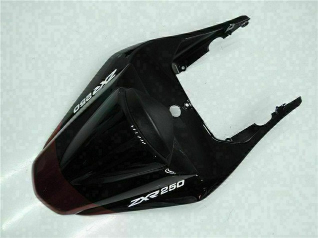 Billige Kawasaki EX250 Motorrad Verkleidung 2008-2012 - Glanzendes Schwarz Kastanienbraun Rot
