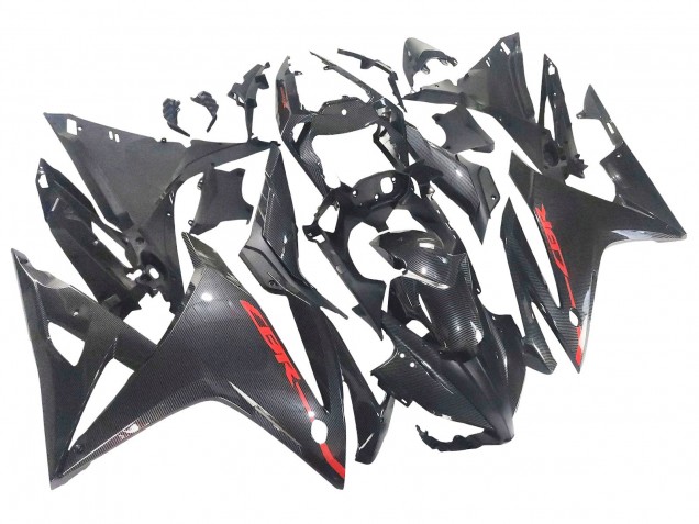 Billige Honda CBR500R Motorrad Verkleidung 2016-2018 - Schwarzes Carbonfaser Rot
