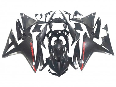 Billige Honda CBR500R Motorrad Verkleidung 2016-2018 - Schwarzes Carbonfaser Rot