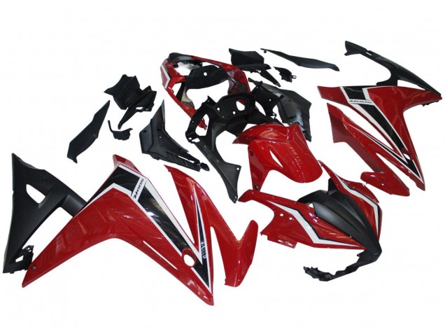 Billige Honda CBR500R Motorrad Verkleidung 2016-2018 - Rot Weiss Matt Schwarz