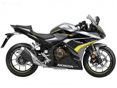 Billige Honda CBR500R Motorrad Verkleidung 2022-2023 - Silber Gelb Glanzendes Schwarz