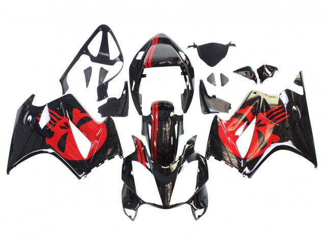 Billige Honda VFR 800 Motorrad Verkleidung 2002-2013 - Glanzendes Schwarz Rot