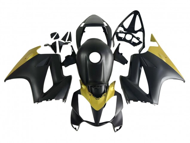 Billige Honda VFR 800 Motorrad Verkleidung 2002-2013 - Gelb Matt Schwarz