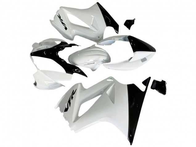 Billige Honda VFR 800 Motorrad Verkleidung 2002-2013 - Perl Weiss Glanzendes Schwarz Aufkleber