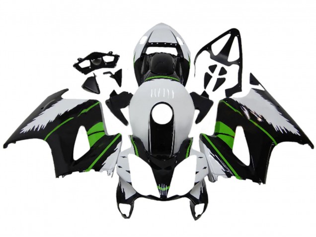 Billige Honda VFR 800 Motorrad Verkleidung 2002-2013 - Weiss Grun Glanzendes Schwarz