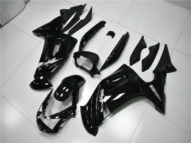 Billige Kawasaki EX650 Motorrad Verkleidung 2006-2008 - Glanzendes Schwarz Weiss