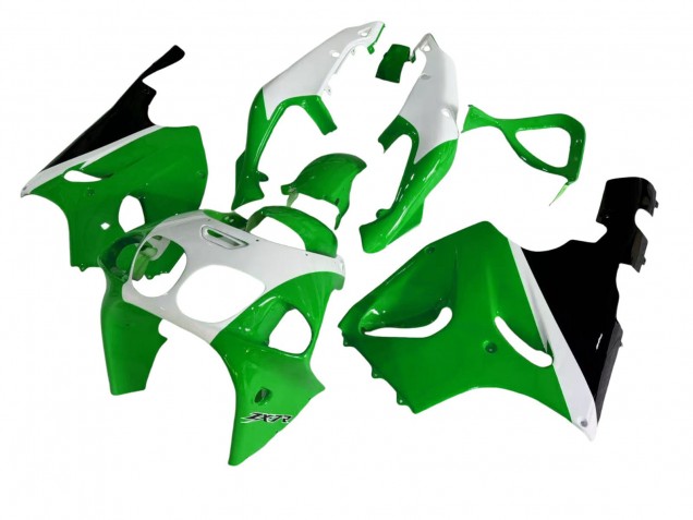 Billige Kawasaki ZX7R Motorrad Verkleidung 1996-2003 - Weiss Grun Schwarz
