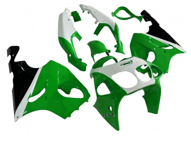 Billige Kawasaki ZX7R Motorrad Verkleidung 1996-2003 - Weiss Grun Schwarz