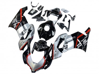 Billige Honda CBR1000RR Motorrad Verkleidung 2004-2005 - Silber Glanzendes Schwarz Rot Streifen
