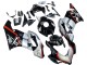 Billige Honda CBR1000RR Motorrad Verkleidung 2004-2005 - Silber Glanzendes Schwarz Rot Streifen