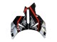 Billige Honda CBR1000RR Motorrad Verkleidung 2004-2005 - Silber Glanzendes Schwarz Rot Streifen