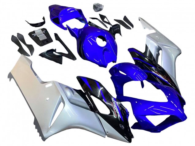 Billige Honda CBR1000RR Motorrad Verkleidung 2004-2005 - Silber Blau Glanzendes Schwarz