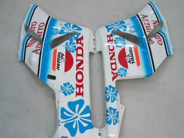 Billige Honda CBR1000RR Motorrad Verkleidung 2004-2005 - Weiss Blau Schnee Nastro Azzurro 46
