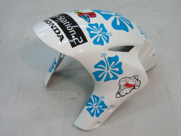Billige Honda CBR1000RR Motorrad Verkleidung 2004-2005 - Weiss Blau Schnee Nastro Azzurro 46