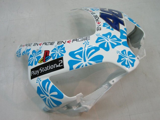 Billige Honda CBR1000RR Motorrad Verkleidung 2004-2005 - Weiss Blau Schnee Nastro Azzurro 46