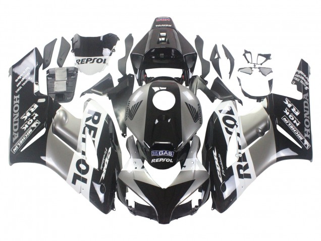 Billige Honda CBR1000RR Motorrad Verkleidung Kit 2004-2005 - Silber Weiss Glanzendes Schwarz Repsol