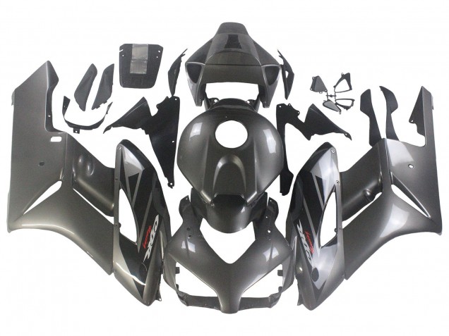 Billige Honda CBR1000RR Motorrad Verkleidung 2004-2005 - Glanzendes Grau Glanzendes Schwarz