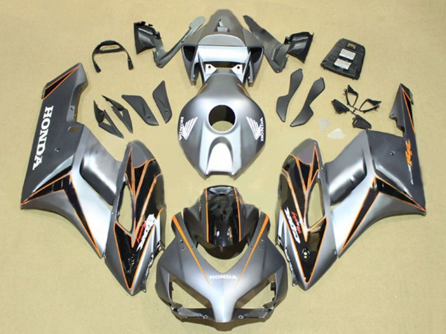 Billige Honda CBR1000RR Motorrad Verkleidung 2004-2005 - Silber Orange Glanzendes Schwarz Streifen
