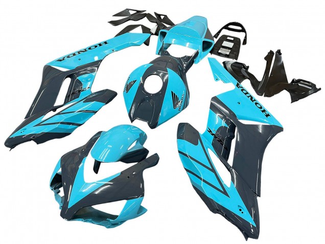 Billige Honda CBR1000RR Motorrad Verkleidung 2004-2005 - Hellblau Glanzendes Schwarz