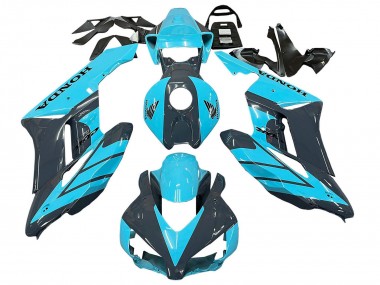 Billige Honda CBR1000RR Motorrad Verkleidung 2004-2005 - Hellblau Glanzendes Schwarz