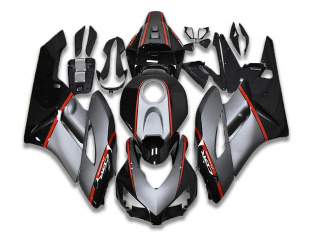 Billige Honda CBR1000RR Motorrad Verkleidung 2004-2005 - Grau Rot Glanzendes Schwarz