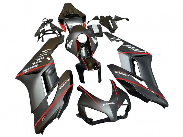 Billige Honda CBR1000RR Motorrad Verkleidung 2004-2005 - Glanzendes Schwarz Glanzendes Grau Rot Streifen
