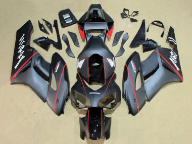 Billige Honda CBR1000RR Motorrad Verkleidung 2004-2005 - Glanzendes Schwarz Glanzendes Grau Rot Streifen