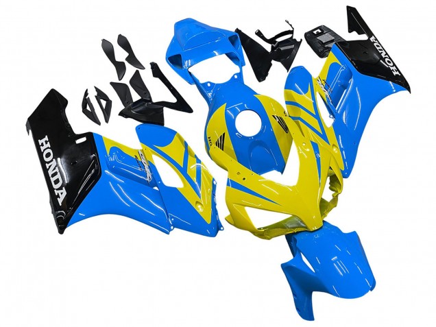 Billige Honda CBR1000RR Motorrad Verkleidung 2004-2005 - Blau Gelb Glanzendes Schwarz