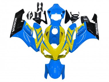 Billige Honda CBR1000RR Motorrad Verkleidung 2004-2005 - Blau Gelb Glanzendes Schwarz