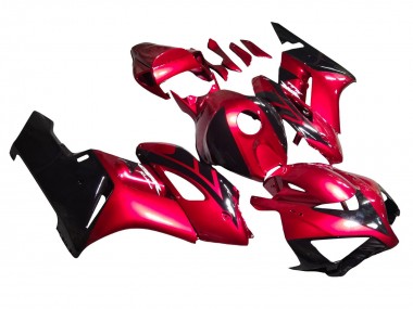 Billige Honda CBR1000RR Motorrad Verkleidung 2004-2005 - Rot Glanzendes Schwarz Streifen
