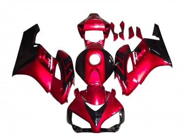 Billige Honda CBR1000RR Motorrad Verkleidung 2004-2005 - Rot Glanzendes Schwarz Streifen
