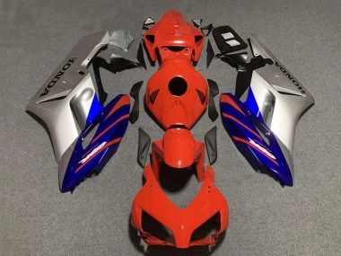 Billige Honda CBR1000RR Motorrad Verkleidung 2004-2005 - Silber Blau Rot Streifen