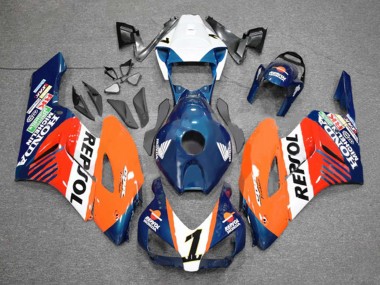 Billige Honda CBR1000RR Motorrad Verkleidung 2004-2005 - Orange Weiss Rot Blau Repsol